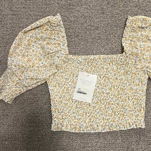 Floral Puff Sleeve Top